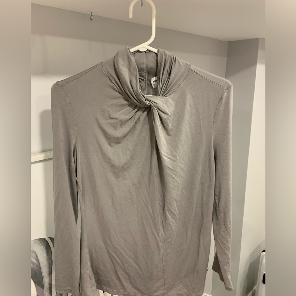 Armani mock neck top super soft